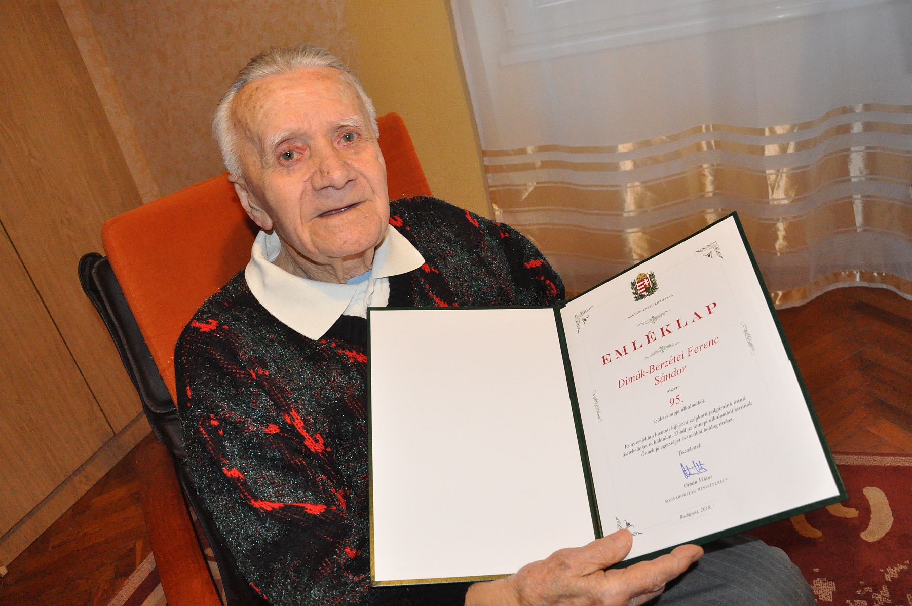 Focista, vasutas és kereskedő is volt a 95 esztendős Dimák-Berzétei Ferenc